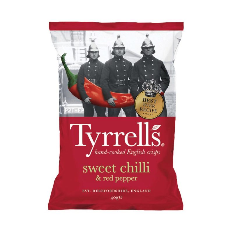 Tyrrell's Sweet Chilli and Red Pepper Crisps 40g